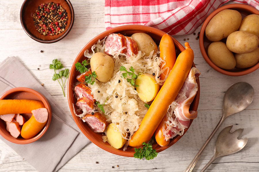 Choucroute à l'alsacienne - Plats - Recettes - Alsace Terroir